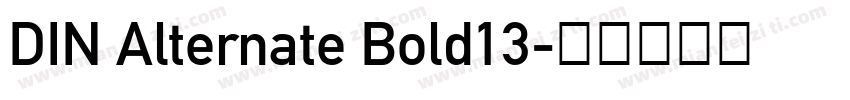 DIN Alternate Bold13字体转换